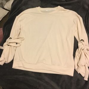 Lush ribbed cream sweater